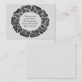 葬式ユニーク後の葉枠サンキューカード ノートカード (正面/裏面)