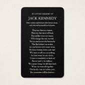 葬式リンカーン記念祈りの言葉共感表 (裏面)