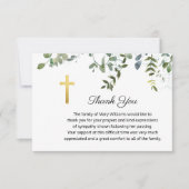 葬式宗教記念緑化十字架 サンキューカード (正面)