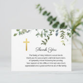 葬式宗教記念緑化十字架 サンキューカード (スタンド正面)