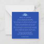 葬式忘れの時彼女は青く消えてしまった ノートカード (裏面)