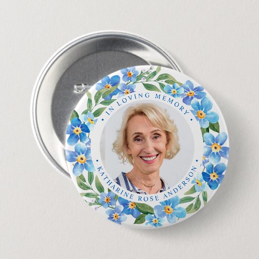 葬式忘れ私はフローラカスタム写真記念 缶バッジ (正面&裏面)