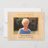 葬式悔やみや弔慰サンフラワーをテーマ素朴にした ノートカード (裏面)