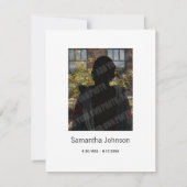 葬式感謝のシンプル1枚 サンキューカード (裏面)