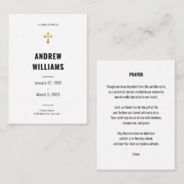 葬式祈りの言葉カーシンプルドの白黒 ノートカード