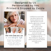 葬式祈りの言葉カード数々のフォトコラージュ