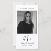 葬式祈りの言葉カード、カトリックのカード サンキューカード (正面)