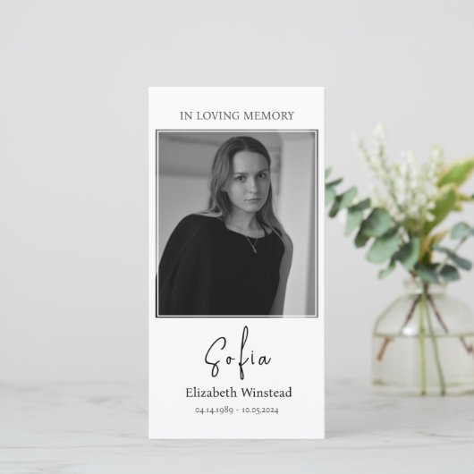 葬式祈りの言葉カード、カトリックのカード サンキューカード (スタンド正面)