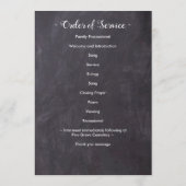 葬式素朴の記念写真順序 プログラム (裏面)