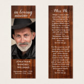 葬式素朴写真記念祈りの言葉しおり (正面&裏面)