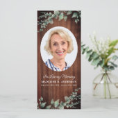 葬式素朴祈りの言葉カード写真記念ブックマーク (スタンド正面)