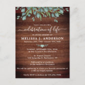 葬式素朴緑化お祝い インビテーションポストカード (正面)