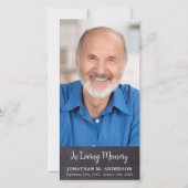 葬式素朴記念カスタム写真悔やみや弔慰 サンキューカード (正面)