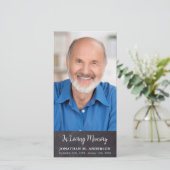 葬式素朴記念カスタム写真悔やみや弔慰 サンキューカード (スタンド正面)