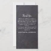 葬式素朴記念カスタム写真悔やみや弔慰 サンキューカード (裏面)