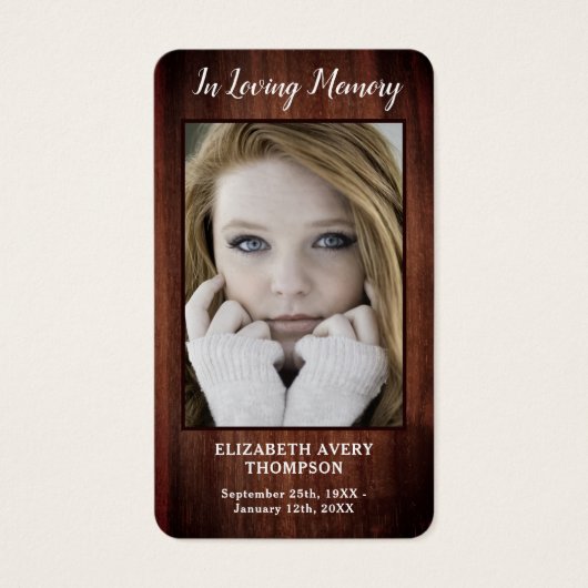 葬式素朴記念詩悔やみや弔慰祈りの言葉カード (正面)