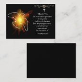 葬式輝くサンキューカードの後に行く ノートカード (正面/裏面)