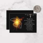 葬式輝くサンキューカードの後に行く ノートカード (正面/裏面インサイチュ)