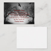 葬式飛んでいる後の2羽のサンキューカード ノートカード (正面/裏面)