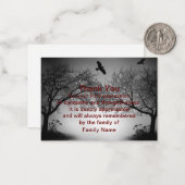 葬式飛んでいる後の2羽のサンキューカード ノートカード (正面/裏面インサイチュ)