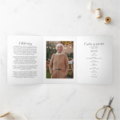 葬祭命令 |写真の前後Tr 三つ折り招待状 (内部)