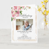 葬祭命令 | Pink Flowers Memorial カード (黄色い花)