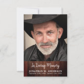 葬素朴式シンプル悔やみや弔慰写真 サンキューカード (正面)