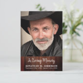 葬素朴式シンプル悔やみや弔慰写真 サンキューカード (スタンド正面)