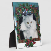 葵と鐘を備えた四角いクリスマスクラウン フォトプラーク (側面)