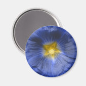 葵の花の美しい青の磁石 マグネット (正面/裏面)