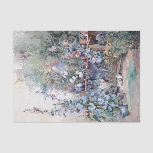 葵子猫とポッティングベンチティッシュペーパー 薄葉紙 (正面)