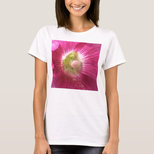 葵深いピンクレディースTシャツ Tシャツ (正面)