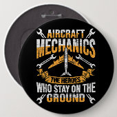 蒙古整備士航空機の英雄デザイン 缶バッジ (正面&裏面)