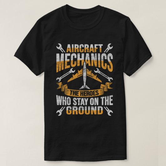 蒙古整備士航空機の英雄デザイン Tシャツ (デザイン正面)