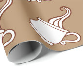 蒸したコーヒーカップの包装紙 ラッピングペーパー (ロールコーナー)