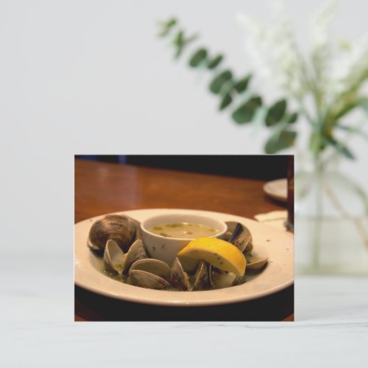 蒸したハサミを煮汁に入れたおいしい椀 ポストカード (スタンド正面)