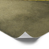 蒸した朝のコーヒーカップ コーヒー豆 ポスター (角)