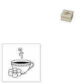 蒸しカップ茶コーヒーフリーカップロイヤリティ ラバースタンプ (押印)