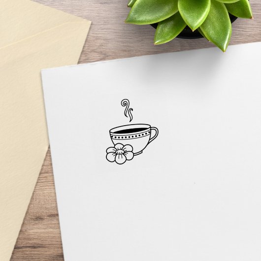 蒸しカップ茶コーヒーフリーカップロイヤリティ ラバースタンプ