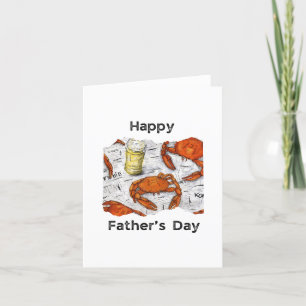 蒸しカニ誕生日カード サンキューカード