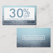 蒸しガラス製クーポンカード 割引カード (正面/裏面)