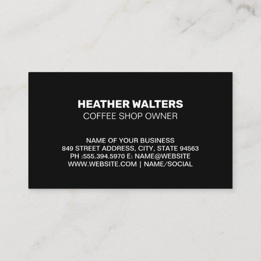 蒸しコーヒーカップ | コーヒービーンズ 名刺 (裏面)