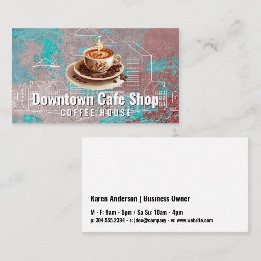 蒸しコーヒー1杯 | シティスカイライン 名刺 (正面/裏面)