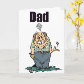 蒸しゴルフパパ父の日グリーティングカード カード (黄色い花)