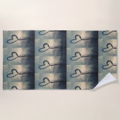 蒸しハート ビーチタオル (正面)