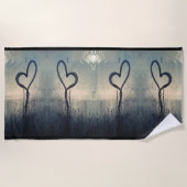 蒸しハート ビーチタオル (正面)