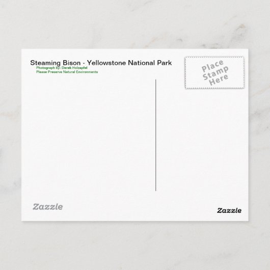 蒸しビソン – はがき (裏面)