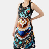 蒸しラテ&カプチーノコーヒーデザイン エプロン (インサイチュ)