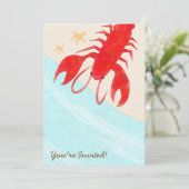 蒸しロブスターパーティの招待状 招待状 (スタンド正面)