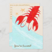 蒸しロブスターパーティの招待状 招待状 (正面/裏面)